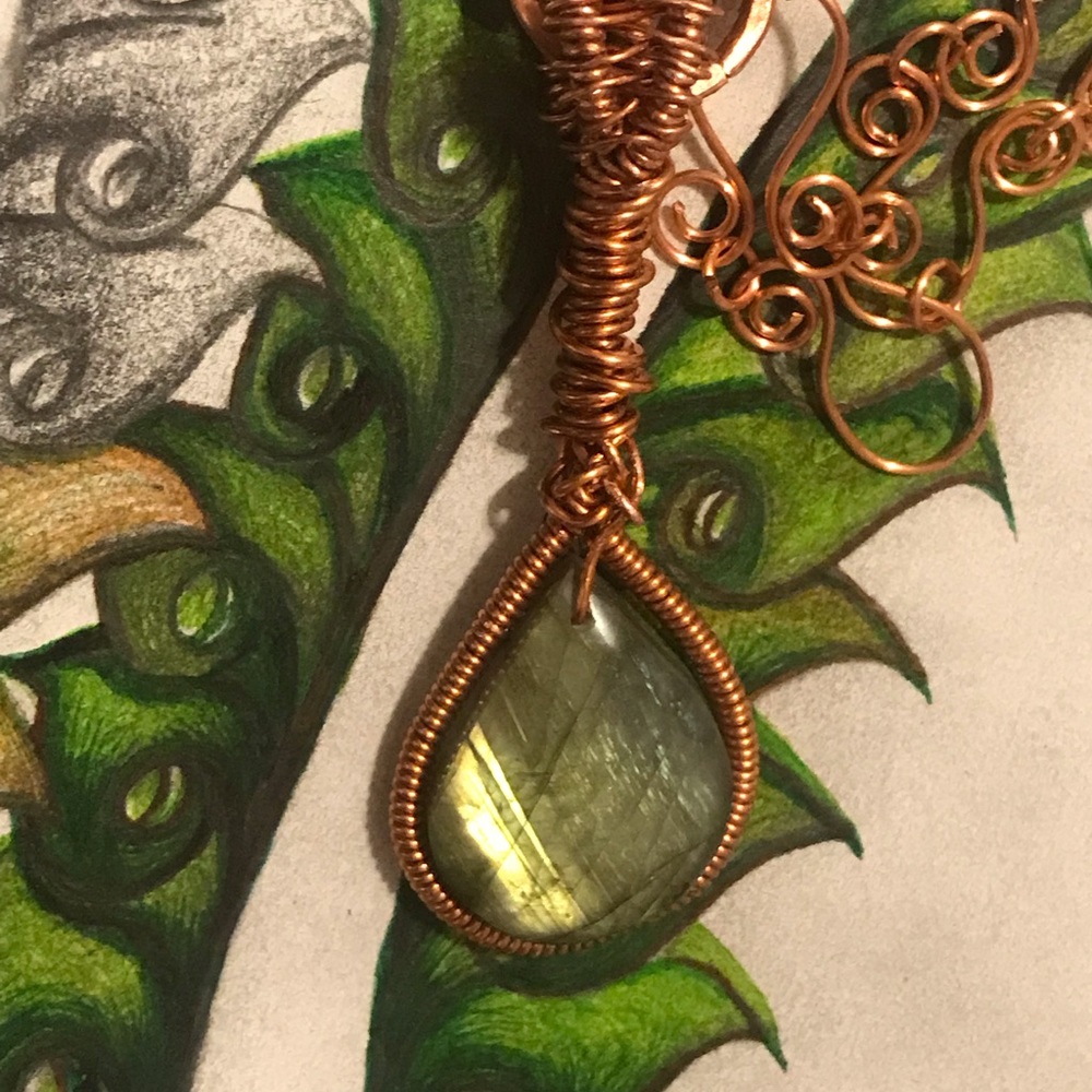 “Freckles’ Limberlost” Labradorite Necklace